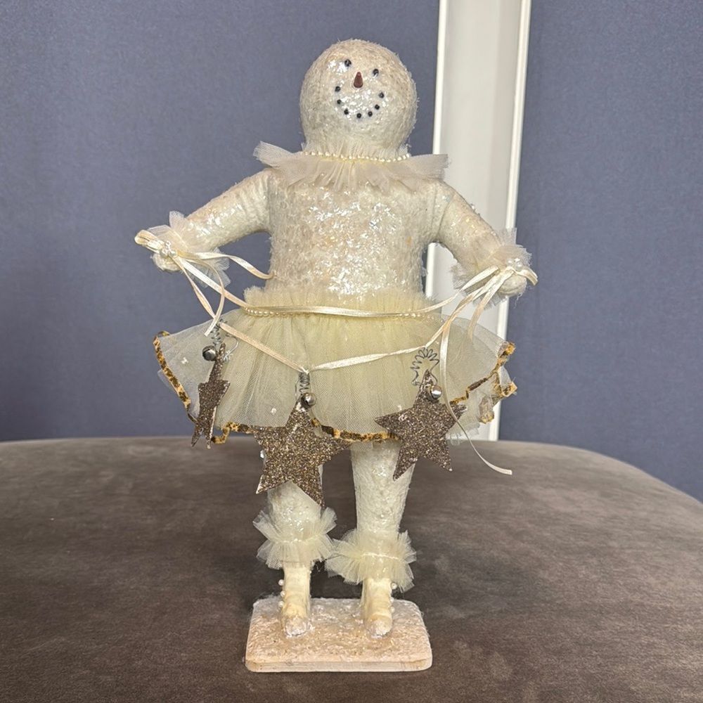 Bethany Lowe RARE Snowman Snow Woman Christmas Vintage Decoration Stars